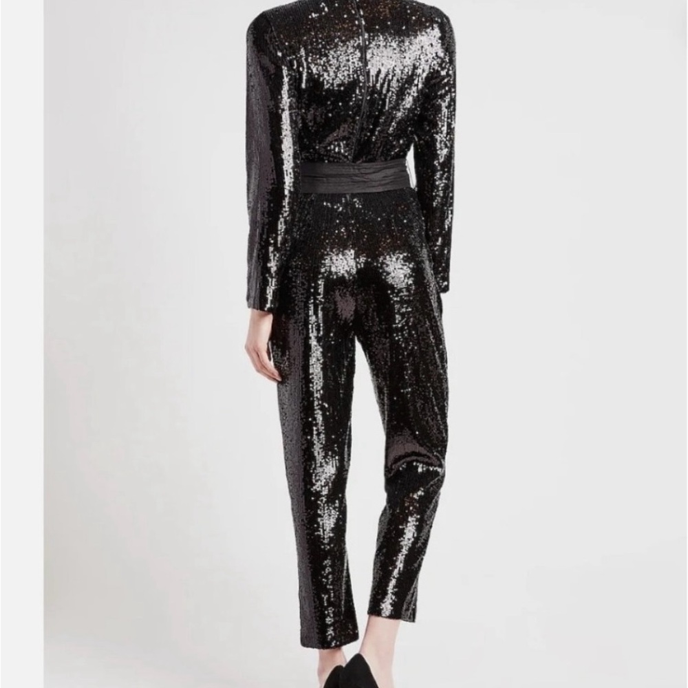 Express Black Sequin Jumpsuit